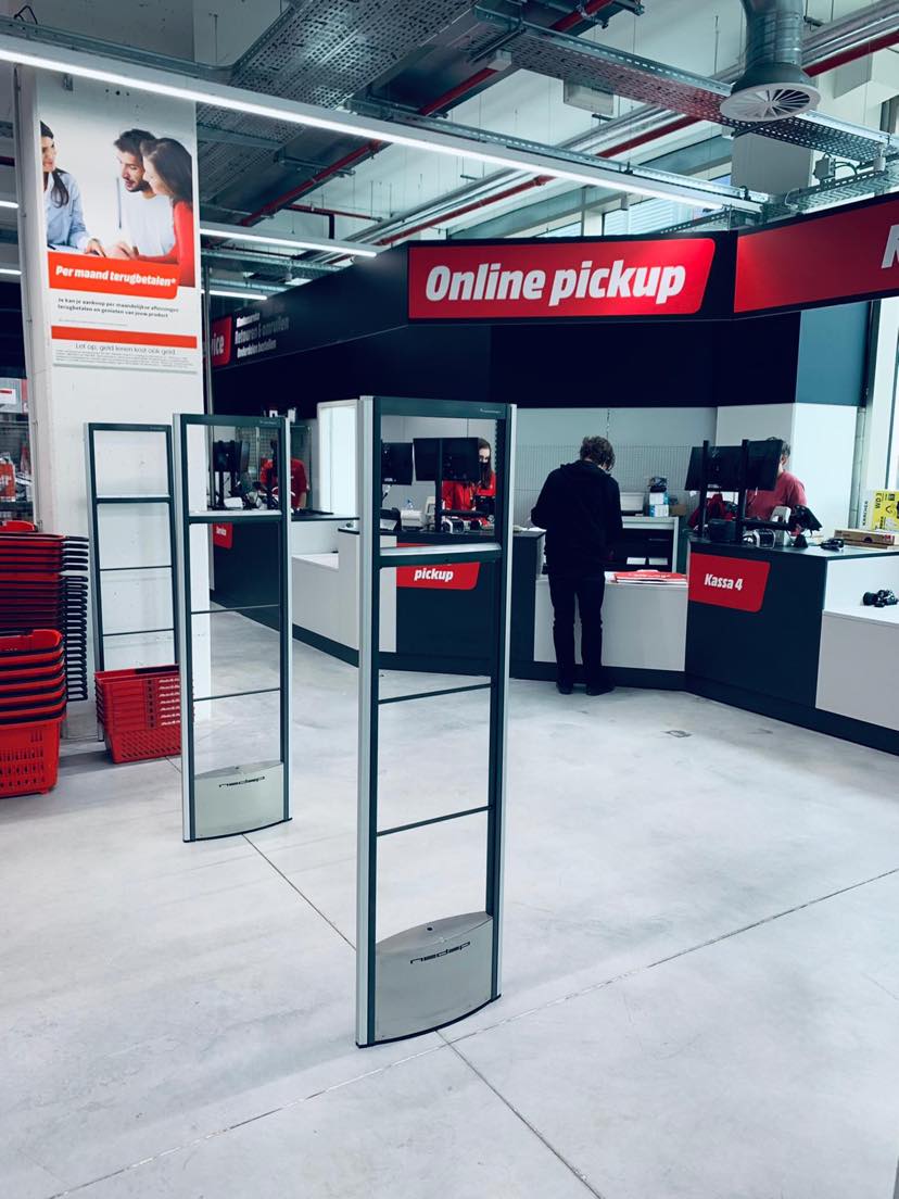Media Markt toegangspoorten beveiliging anti-diefstal