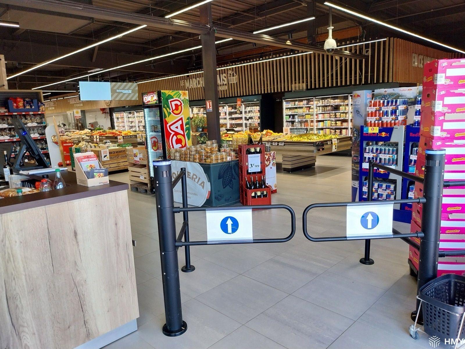toegangspoorten supermarkt voorbeeld