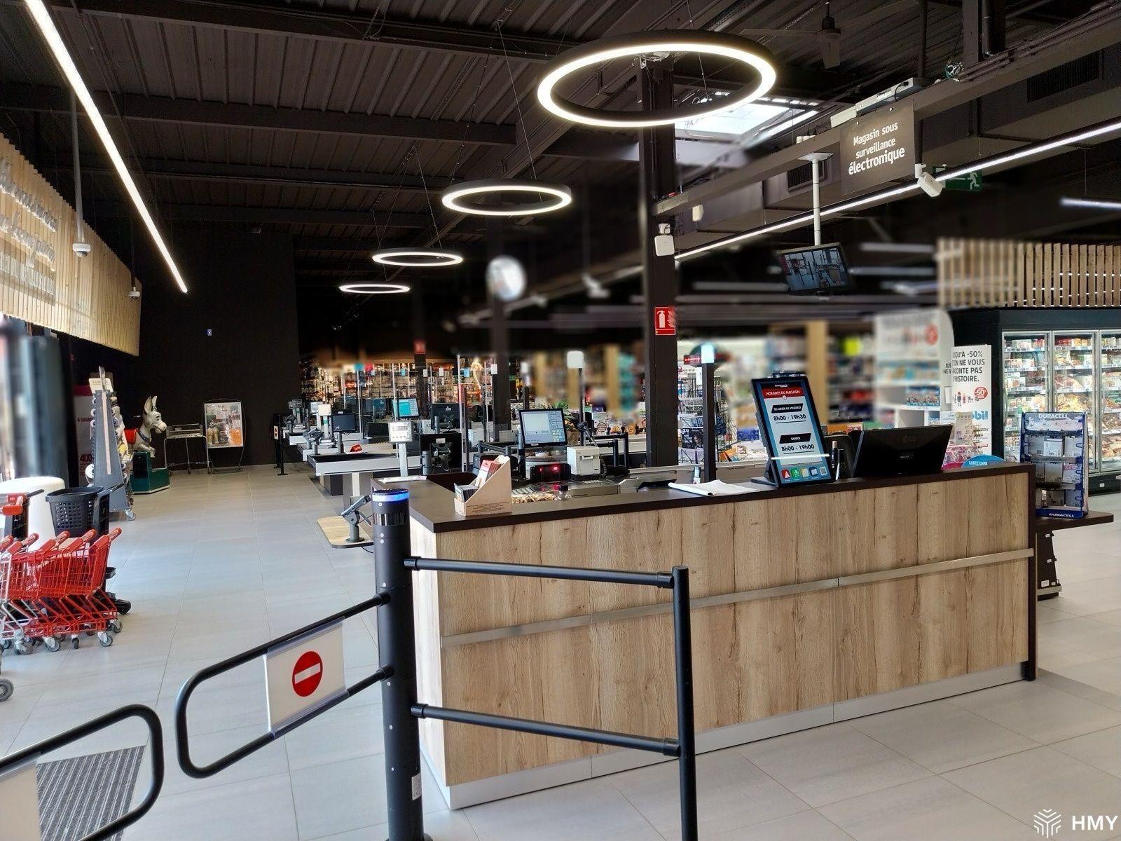 Voorbeeld voor onthaal toog supermarkt HMY